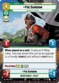 Poe Dameron - One Hell of a Pilot (Hyperspace Foil) - 834 - Uncommon - JTL - Inglés