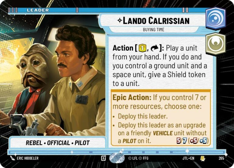 Lando Calrissian - Buying Time (Hyperspace) - 265 - Rare - JTL - Inglés