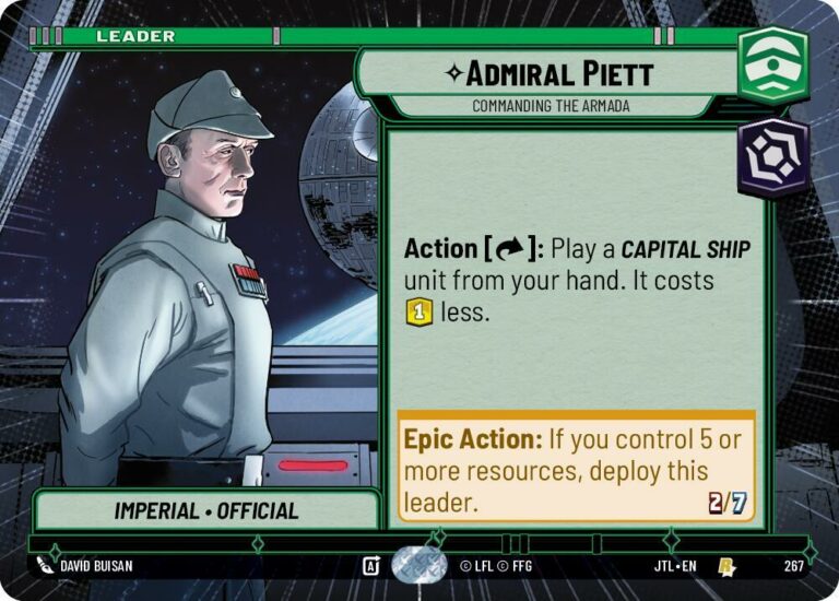 Admiral Piett - Commanding the Armada (Hyperspace) - 267 - Rare - JTL - Inglés
