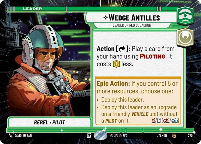 Wedge Antilles - Leader of Red Squadron (Hyperspace) - 270 - Common - JTL - Inglés