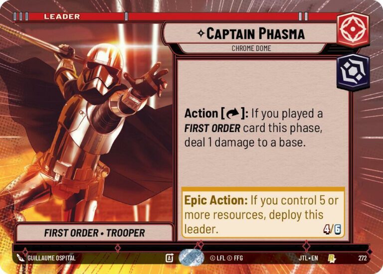 Captain Phasma - Chrome Dome (Hyperspace) - 272 - Rare - JTL - Español
