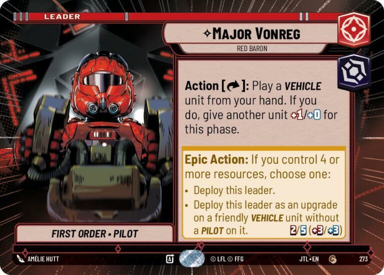 Major Vonreg - Red Baron (Hyperspace) - 011/262 - Common - JTL - Inglés