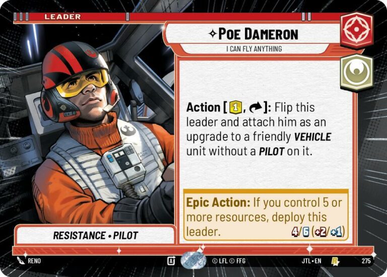 Poe Dameron - I Can Fly Anything (Hyperspace) - 275 - Rare - JTL - Inglés