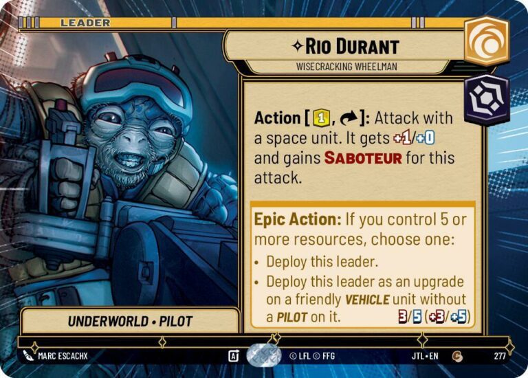 Rio Durant - Wisecrack Wheelman (Hyperspace) - 277 - Common - JTL - Inglés