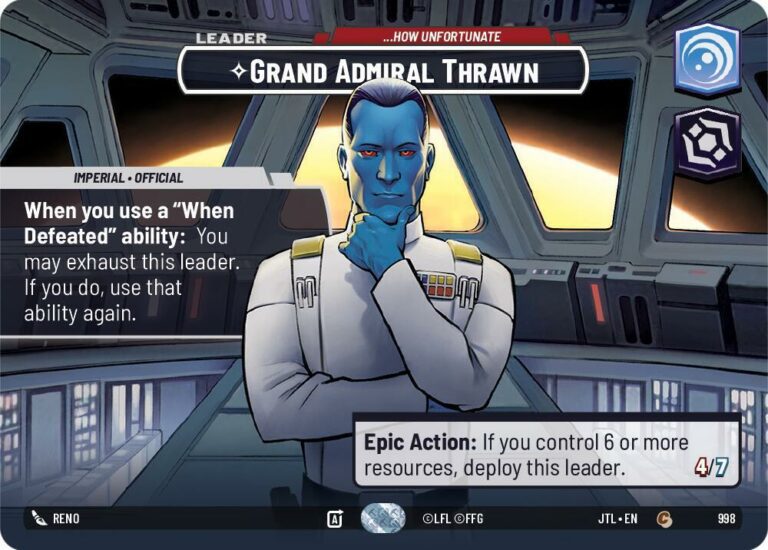 Grand Admiral Thrawn - ...How Unfortunate (Showcase) - 998 - Common - JTL - Inglés
