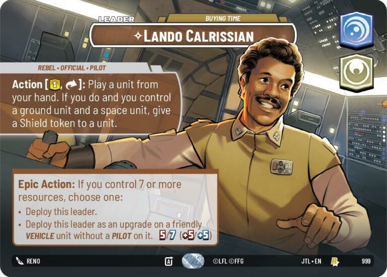 Lando Calrissian - Buying Time (Showcase) - 999 - Rare - JTL - Inglés