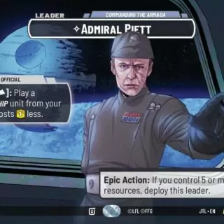 Admiral Piett - Commanding the Armada (Showcase) - 1001 - Rare - JTL - Español