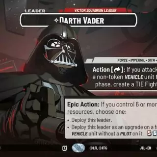 Darth Vader - Victor Squadron Leader (Showcase) - 1002 - Common - JTL - Español