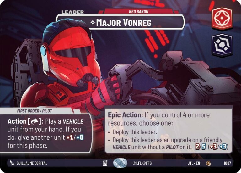 Major Vonreg - Red Baron (Showcase) - 1007 - Common - JTL - Inglés