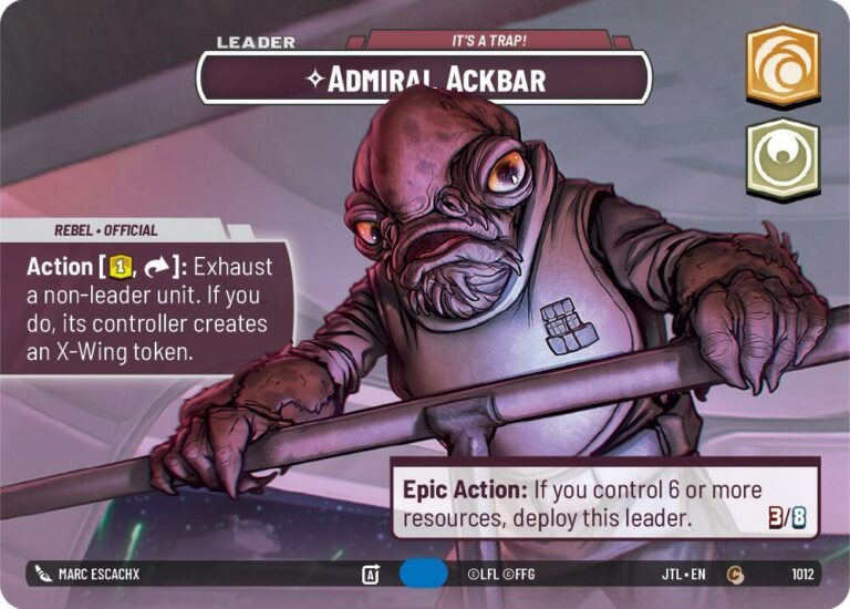 Admiral Ackbar - It's A Trap! (Showcase) - 1012 - Common - JTL - Inglés