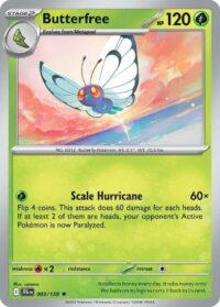 Butterfree - 003/159 - Rare Reverse Holo - Inglés