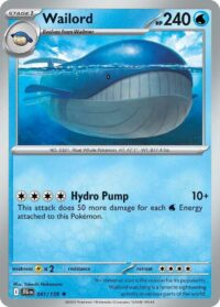 Wailord - 041/159 - Rare Reverse Holo - Inglés