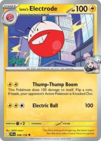 Iono's Electrode - 048/159 - Uncommon Reverse Holo - Inglés