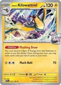 Iono's Kilowattrel - 055/159 - Rare Reverse Holo - Inglés