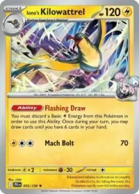 Iono's Kilowattrel - 055/159 - Holo Rare - Inglés