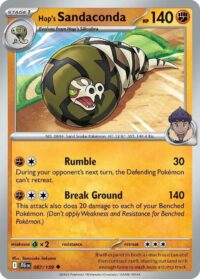 Hop's Sandaconda - 087/159 - Uncommon Reverse Holo - Inglés