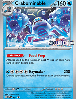 Mini mazo pre release Crabominable SVP134 - Stellar Crown - Español (Sellado)