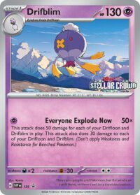 Mini mazo pre release Drifblim SVP135 - Stellar Crown - Español (Sellado)
