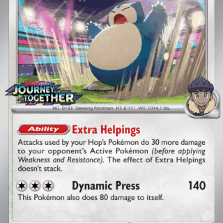 Mini mazo pre release Hop's Snorlax SVP184 - Journey Together - Inglés (Sellado)
