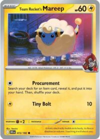Team Rocket's Mareep - 072/182 - Common - Inglés