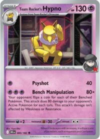 Team Rocket's Hypno - 080/182 - Uncommon - Inglés