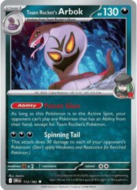 Team Rocket's Arbok - 113/182 - Uncommon - Inglés