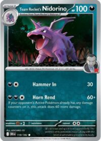 Team Rocket's Nidorino - 118/182 - Common - Inglés