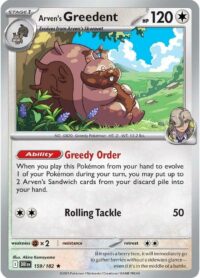 Arven's Greedent - 159/182 - Holo Rare - Inglés
