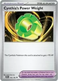 Cynthia's Power Weight - 162/182 - Uncommon Holo Reverse - Inglés