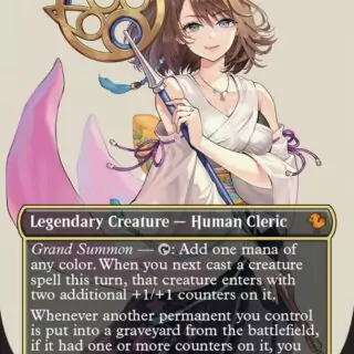 Yuna, Grand Summoner (Borderless Foil) - Mythic - #208 - Inglés