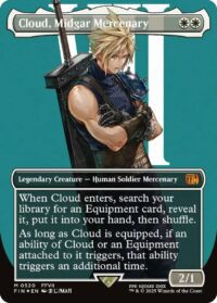 Cloud, Midgar Mercenary (Borderless) (Surge Foil) - Mythic - #520 - Inglés (FF)