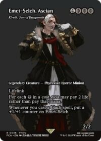 Emet-Selch, Ascian - K'rrik, Son of Yawgmoth (Showcase Foil) - Rare - #36 - Inglés
