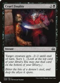 Cruel Finality - #54 - Common - Inglés