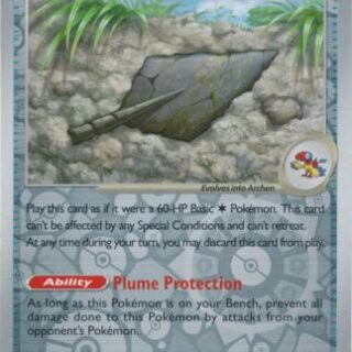 Antique Plume Fossil - 079/086 - (Poke Ball Pattern) Common Reverse Holo White Flare   - Español