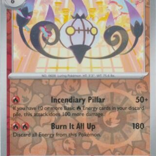 Chandelure - 018/086 - Reverse Holo Rare White Flare   - Inglés