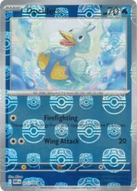 Ducklett (Master Ball Pattern) - 025/086 - Common Reverse Holo White Flare   - Inglés