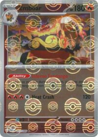 Emboar (Poke Ball Pattern) - 013/086 - Reverse Holo Rare White Flare   - Español