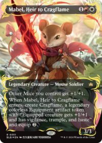 Mabel, Heir to Cragflame (Borderless) (Raised Foil) - #351 - Rare - Inglés