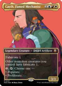 Cayth, Famed Mechanist (Borderless) (Ripple Foil) - #137 - Mythic - Inglés