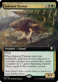 Infested Thrinax (Extended Art) (Ripple Foil) - #74 - Rare - Inglés