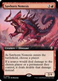 Sawhorn Nemesis (Extended Art) (Ripple Foil) - #60 - Rare - Inglés