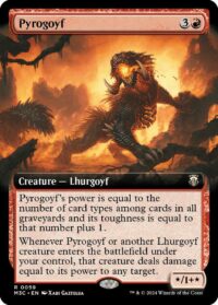 Pyrogoyf (Extended Art) (Ripple Foil) - #59 - Rare - Inglés