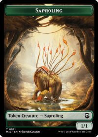 Saproling (Ripple Foil) // Emblem - Garruk, Apex Predator Double-Sided Token - #21 // 27 - Token - Inglés