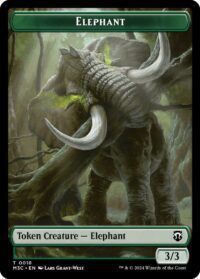 Elephant (Ripple Foil) // Beast (0016) Double-Sided Token - #18 // 16 - Token - Inglés