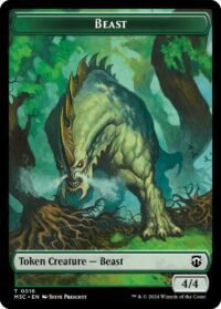 Beast (0016) (Ripple Foil) // Copy Double-Sided Token - #16 // 1 - Token - Inglés