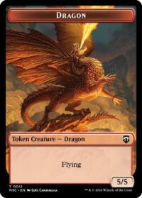 Dragon (Ripple Foil) // Copy Double-Sided Token - #12 // 1 - Token - Inglés