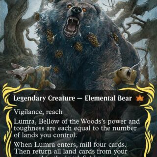 Lumra, Bellow of the Woods (Borderless) (Raised Foil) - #343 - Mythic - Inglés