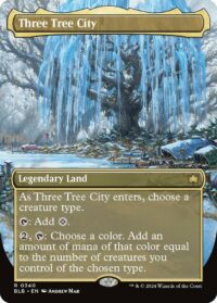 Three Tree City (Borderless) (Foil) - #340 - Rare - Inglés