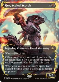 Gev, Scaled Scorch (Borderless) (Raised Foil) - #349 - Rare - Inglés