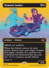 Demonic Junker (Borderless) (First-Place Foil) - #524 - Rare - Inglés